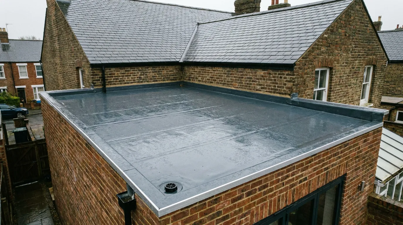 flat roofing on a typical Yorkshire house